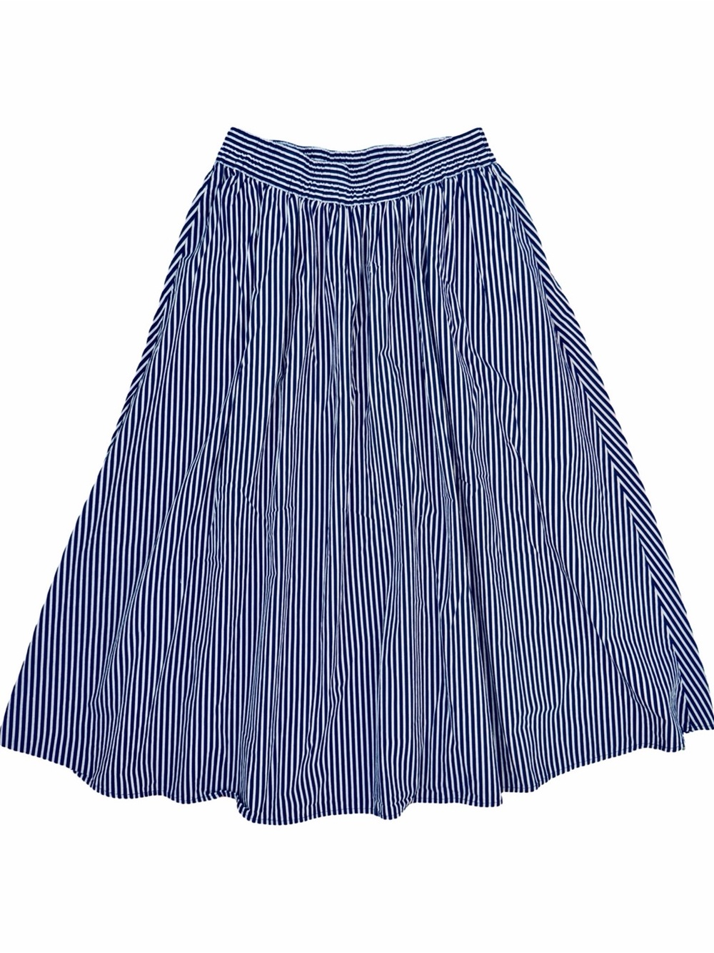 a new day Blue and White Vertical Stripe A-Line Skirt